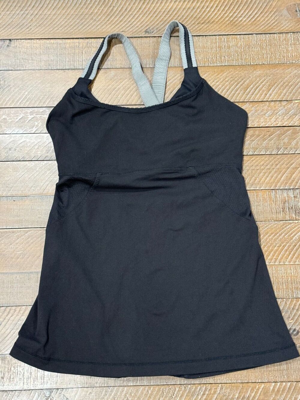 Lululemon Cross My Heart Tank Black Microstripe - No Tag - Women's Size 8